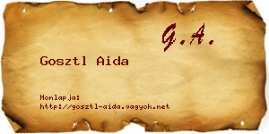 Gosztl Aida névjegykártya